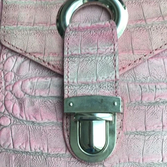 Pink square should bag in faux croc pattern NWOT - Picture 3 of 8
